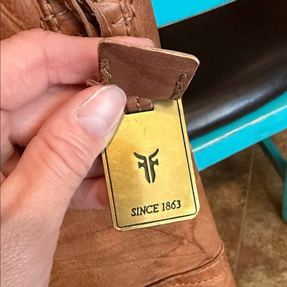 Frye distressed brown leather slouchy hobo shoulder bag purse beautifully worn - Picture 9 of 17